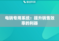 电销专用系统：提升销售效率的利器