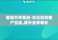 客服外呼系统-优化您的客户互动,提升业务增长