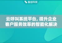 云呼叫系统平台, 提升企业客户服务效率的智能化解决方案