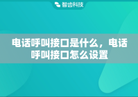 电话呼叫接口是什么，电话呼叫接口怎么设置