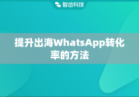 提升出海WhatsApp转化率的方法
