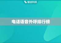 电话语音外呼排行榜