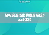 轻松实现杰出的客服系统SaaS体验