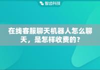 在线客服聊天机器人怎么聊天，是怎样收费的？