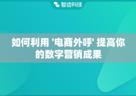 如何利用 '电商外呼' 提高你的数字营销成果