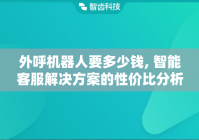 外呼机器人要多少钱, 智能客服解决方案的性价比分析
