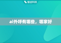 ai外呼有哪些，哪家好