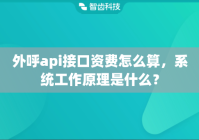 外呼api接口资费怎么算，系统工作原理是什么？