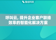呼叫云, 提升企业客户联络效率的智能化解决方案