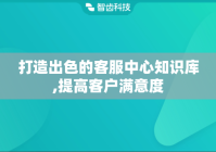 打造出色的客服中心知识库,提高客户满意度