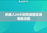 机器人24小时在线能实现哪些功能