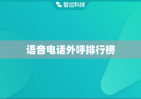 语音电话外呼排行榜