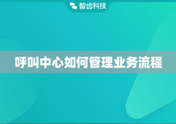 呼叫中心如何管理业务流程