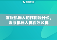 客服机器人的作用是什么，客服机器人体验怎么样