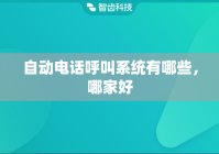 自动电话呼叫系统有哪些，哪家好
