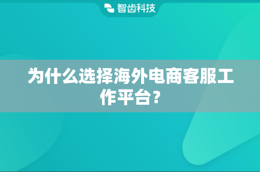 为什么选择海外电商客服工作平台？