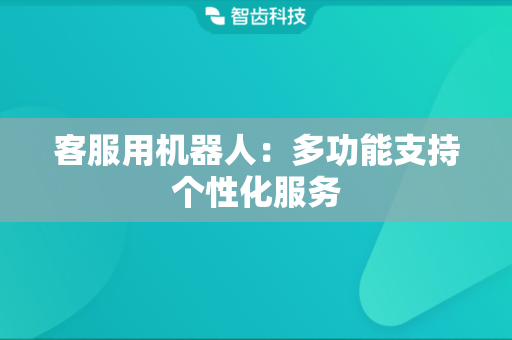 客服用机器人：多功能支持个性化服务