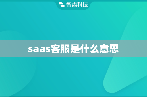 saas客服是什么意思
