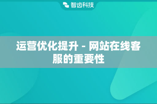 运营优化提升 - 网站在线客服的重要性