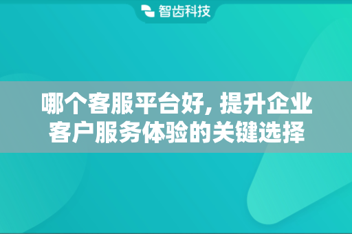 哪个客服平台好, 提升企业客户服务体验的关键选择