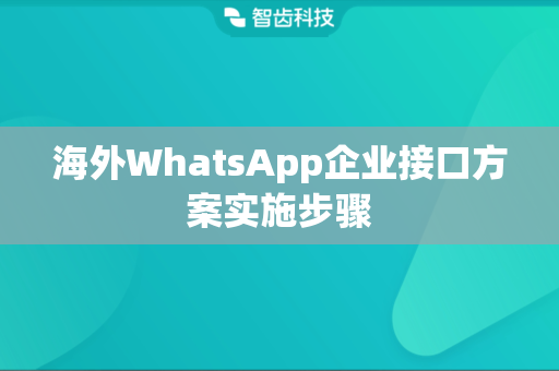 海外WhatsApp企业接口方案实施步骤
