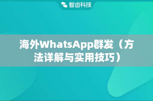 海外WhatsApp群发（方法详解与实用技巧）